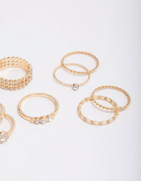 Gold Glamorous Rope Ring Pack - link has visual effect only