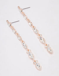 Rose Gold Pear Cupchain Drop Earrings - link has visual effect only