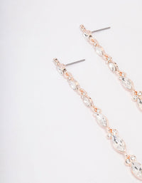 Rose Gold Pear Cupchain Drop Earrings - link has visual effect only