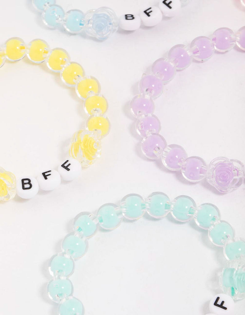 Kids Rainbow BFF Beaded Bracelet 5-Pack