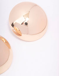 Gold Large Dome Stud Earrings - link has visual effect only