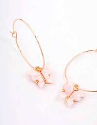 Gold Fine Butterfly Hoop Earrings - link has visual effect only