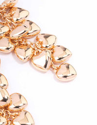 Gold Cascading Heart Drop Earrings - link has visual effect only