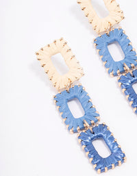 Gold Rectangle Drop Earrings - link has visual effect only