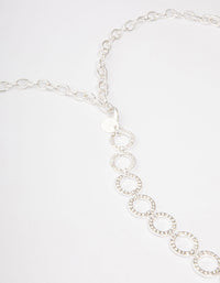 Silver Mini Open Diamante Circle Belt - link has visual effect only