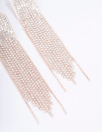 Rose Gold Cupchain Pointed Drop Earrings - link has visual effect only