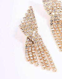 Gold Twisted Cup Chain Drop Earrings - link has visual effect only