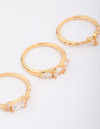 Gold Plated Butterfly Stacking Ring 3-Pack - link has visual effect only