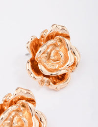 Gold Layered Flower Stud Earrings - link has visual effect only