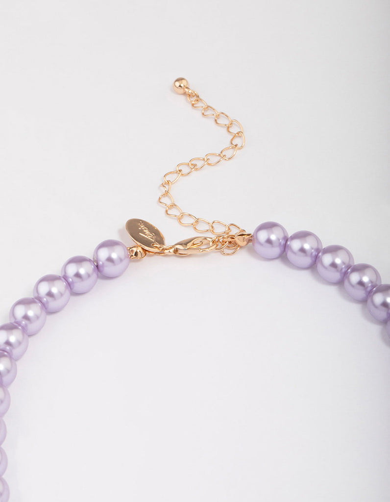 Purple Pearl Classic Chain Necklace