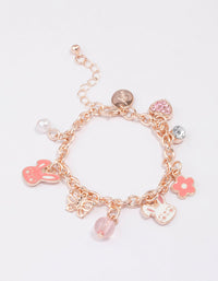Kids Rose Gold Bunny Charm Bracelet - link has visual effect only