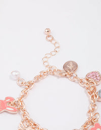 Kids Rose Gold Bunny Charm Bracelet - link has visual effect only