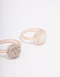 Rose Gold Pave Stacking Ring 3-Pack - link has visual effect only