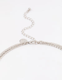 Rhodium Layered Circle Necklace - link has visual effect only