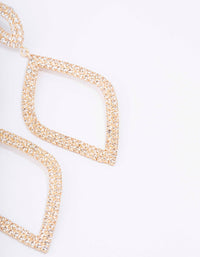 Gold Cup Chain Diamond-Shaped Drop Earrings - link has visual effect only