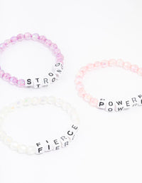 Rainbow Affirmation Bracelets 5-Pack - link has visual effect only