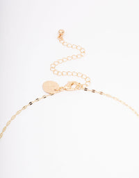 Gold Plated Simple Cross Station Chain Necklace - link has visual effect only