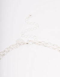 Silver Plated Chunky Cross Layered Necklace - link has visual effect only