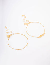 Gold Plated Angel Wine Chain Bracelet Pack - link has visual effect only