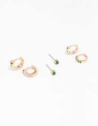 Gold Dainty Earring 3-Pack - link has visual effect only