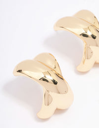 Gold Plated Cross Hoop Earrings - link has visual effect only