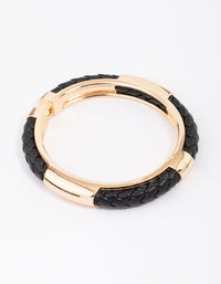 Gold & Black Textured Bangle - link has visual effect only