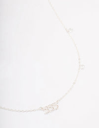 Silver Plated 555 Angel Number Cubic Zirconia Chain Necklace - link has visual effect only