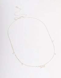 Silver Plated 333 Angel Number Cubic Zirconia Chain Necklace - link has visual effect only