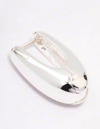 Silver Plated Slim Teardrop Hoop Earrings - link has visual effect only