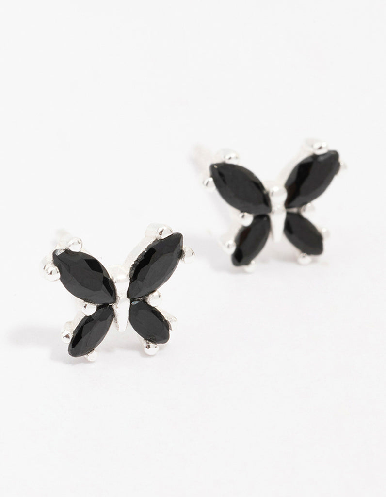 Sterling Silver Mini Butterfly Stud Earrings