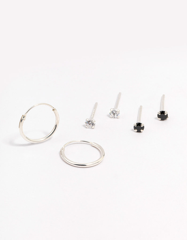 Sterling Silver Cubic Zirconia Earring Pack