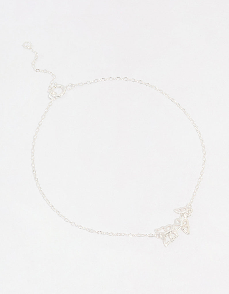 Sterling Silver Butterfly Chain Bracelet