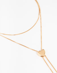 Gold Heart Bolo Y-Necklace - link has visual effect only