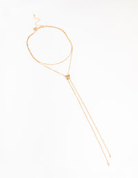 Gold Heart Bolo Y-Necklace - link has visual effect only