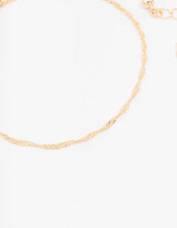 Gold Dainty Pearl Bracelet 4-Pack - link has visual effect only