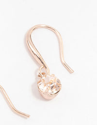 Rose Gold Basic Czech Crystals Drop Earrings - link has visual effect only