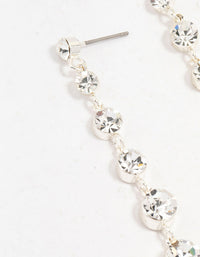 Silver Cascading Czech Crystal Drop Earrings - link has visual effect only