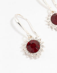 Silver Flower Czech Crystal Drop Earrings - link has visual effect only