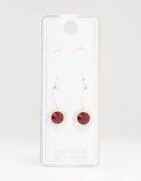 Silver Flower Czech Crystal Drop Earrings - link has visual effect only