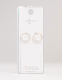 Silver Bohemia Czech Crystal Halo Stud Earrings - link has visual effect only