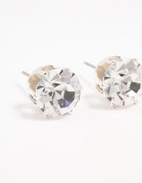 Bohemia Czech Crystal Silver Stud Earrings 10 MM - link has visual effect only