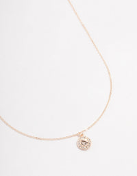 Rose Gold Czech Crystal Necklace - link has visual effect only