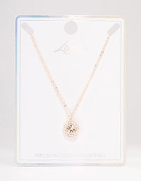 Rose Gold Czech Crystal Necklace - link has visual effect only