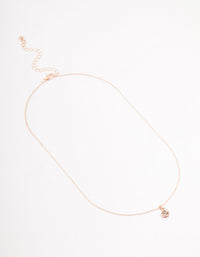 Rose Gold Solitaire Czech Crystal Necklace - link has visual effect only