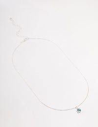 Silver Solitaire Czech Crystal Necklace - link has visual effect only