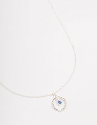 Silver Floating Czech Crystal Circle Necklace - link has visual effect only