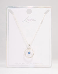 Silver Floating Czech Crystal Circle Necklace - link has visual effect only