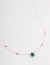 Silver Halo Czech Crystal Station Necklace - link has visual effect only