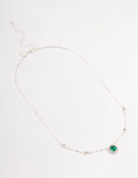 Silver Halo Czech Crystal Station Necklace - link has visual effect only