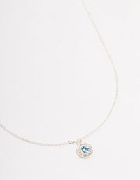 Silver Halo Czech Crystal  Necklace - link has visual effect only